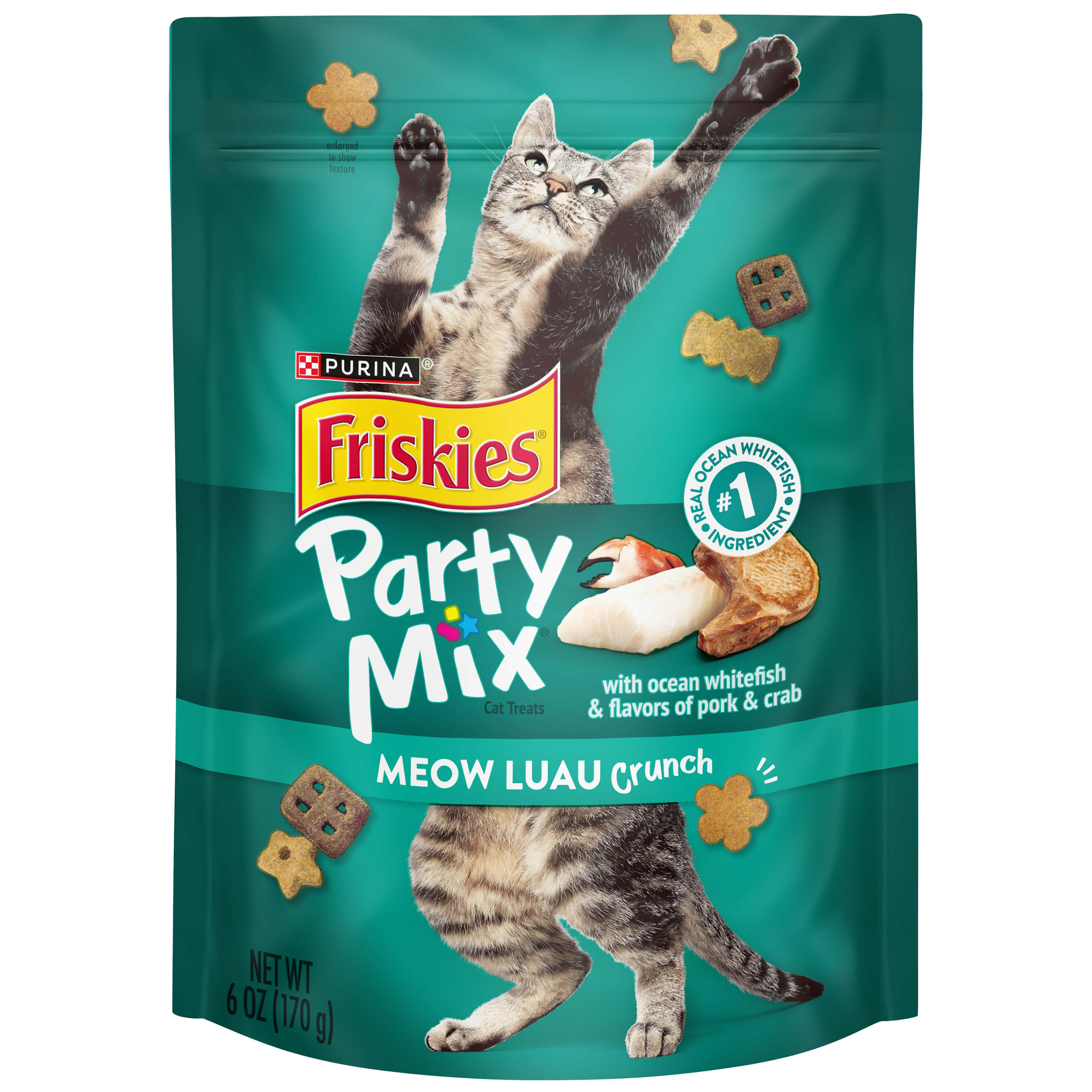 FRISKIES Party Mix Crunch Meow Luau Cat Treats Purina New Zealand
